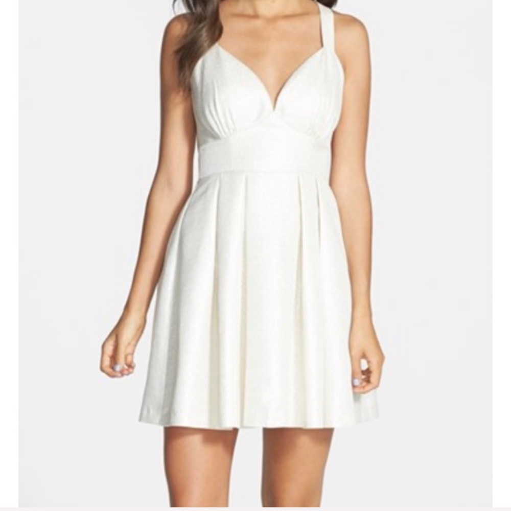 A.drea Fit‎ & Flare Metallic Racerback Dress